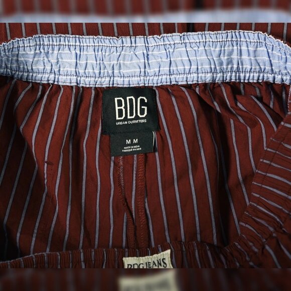 Urban Outfitters BDG Leni Boxer Pants M 8 Women Straight Striped Pant NEW 44143 - Picture 6 of 7